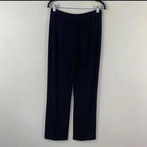 Chico's Black Travelers Velvet Pull Over Pants 1R = Size 8  Made in USA